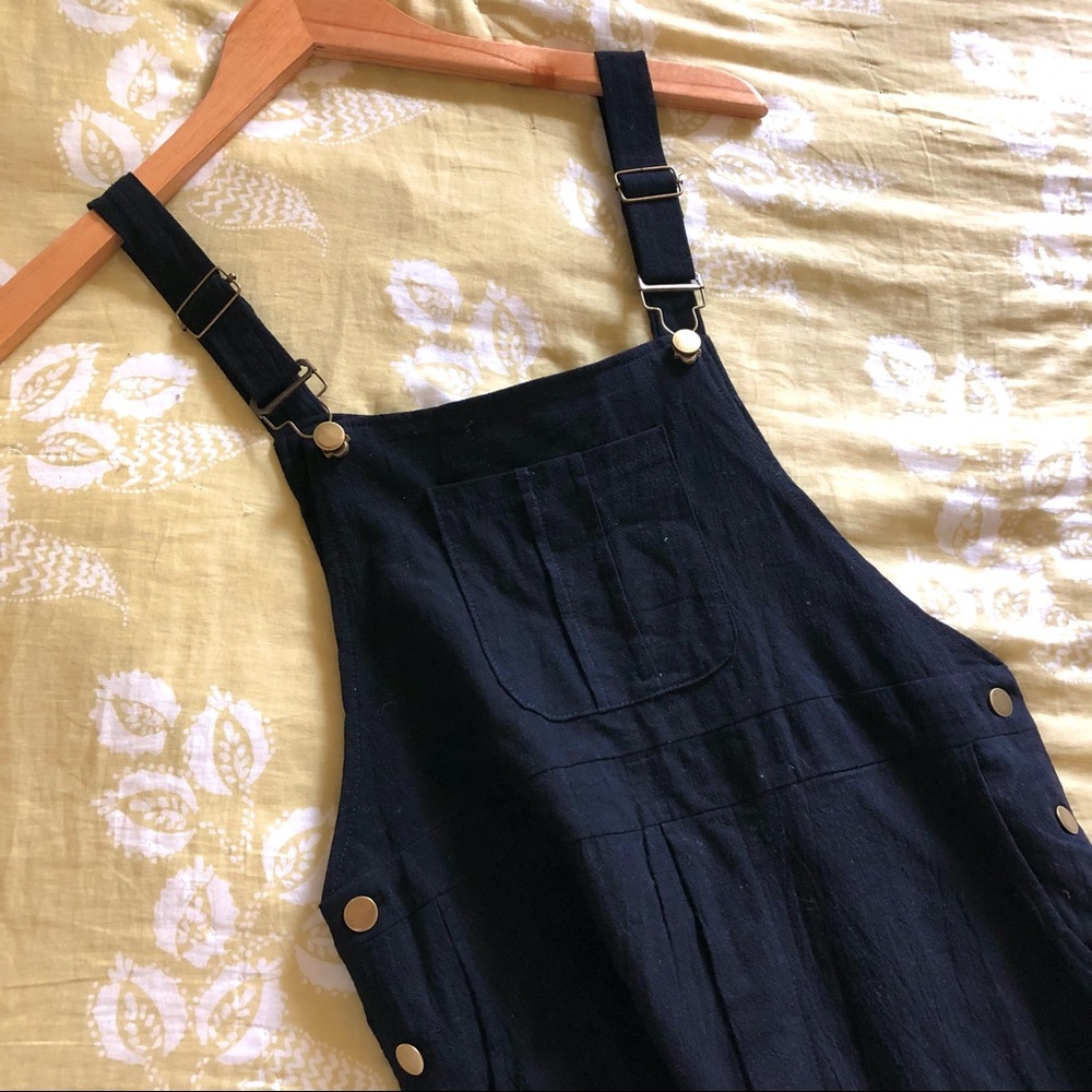 Black Overalls Pantsuit